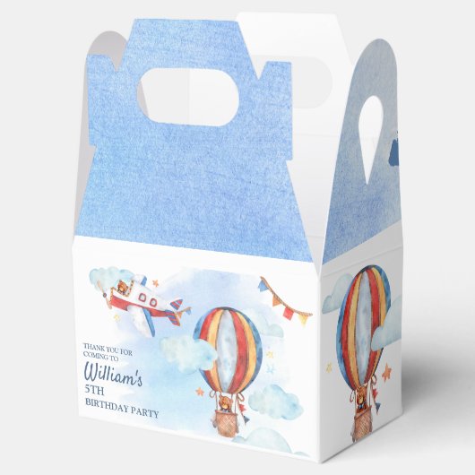 Kinderen Vintage Vliegtuig Verjaardagsfeest Dankje Bedankdoosjes (Geopend)