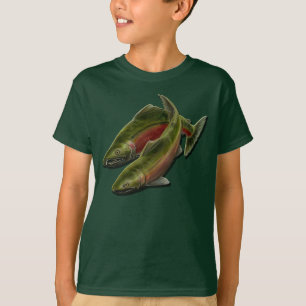 Kinderen Vis T-shirt Cool Coho Zalm Vis Shirts