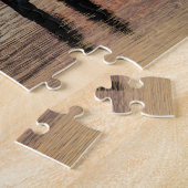 Kinderen vissen bij zonsondergang legpuzzel (Zijkant)