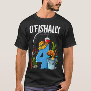Kinderen Vissen officieel 4 jaar oud 4de verjaarda T-shirt