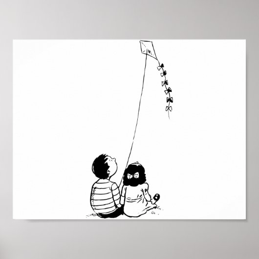 Kinderen Vliegen Een Vlieger Poster (Voorkant)