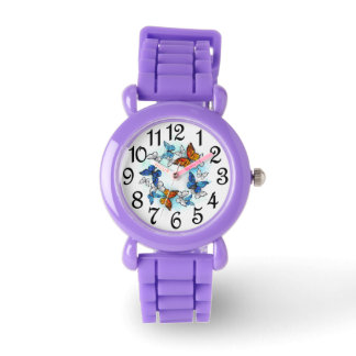 Kinderen Vlinders In Vlucht   Horloge
