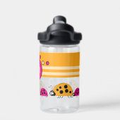 Kinderen voegen initialen lieveheersbeestjes oranj waterfles (Achterkant)