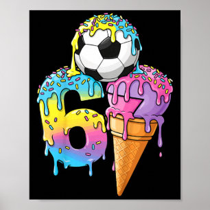 Kinderen Voetbal Drip Ijs Nummer 67 Jongens Voetba Poster