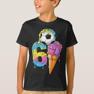 Kinderen Voetbal Drip Ijs Nummer 67 Jongens Voetba T-shirt