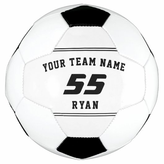 Kinderen Voetbal met Team, Naam, Nummer (Voorkant)