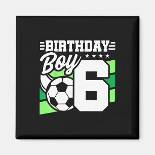 Kinderen Voetbal Verjaardagsfeestje - 6 Jaar Oude Magneet