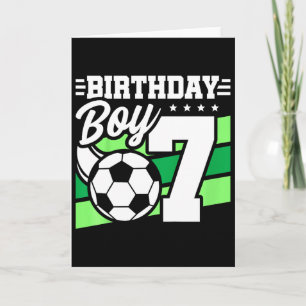 Kinderen Voetbal Verjaardagsfeestje - 7 Jaar Oude Kaart