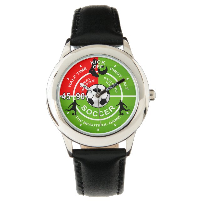 Kinderen, Voetbal, Voetbal, Soccer Watch Horloge (Voorkant)