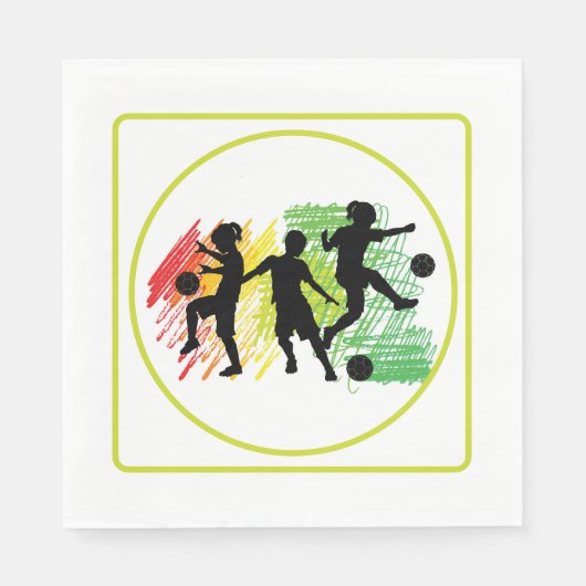 Kinderen Voetbalfeestje  Servet (Voorkant)