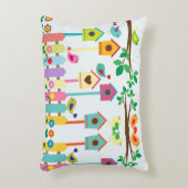 Kinderen Vogels Vogelhuis landschap Accent Kussen (Voorkant(Verticaal))