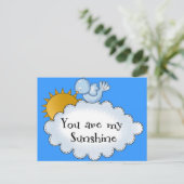 Kinderen vogelzon Je bent mijn zonneschijn Briefkaart (Staand voorkant)