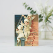 Kinderen vol van kerstmis feestdagenkaart (Staand voorkant)