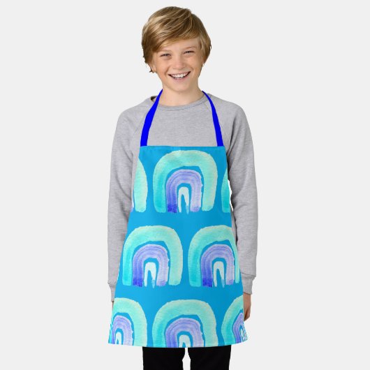 Kinderen voor de blauwe regenboog schort (Gedragen)