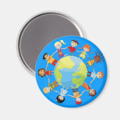 Kinderen voor de wereldvrede magneet (Voorkant / Achterkant)