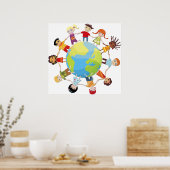 Kinderen voor de wereldvrede poster (Keuken)