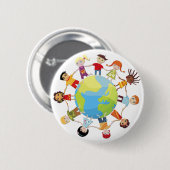 Kinderen voor de wereldvrede ronde button 5,7 cm (Voorkant /achterkant)