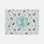 Kinderen voor het roodblauw-causschouderpatroon fleece deken (Voorkant (Horizontaal))