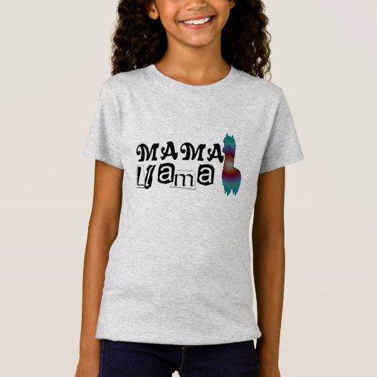 kinderen voor het T-shirt voor de mamma lama (Voorkant)