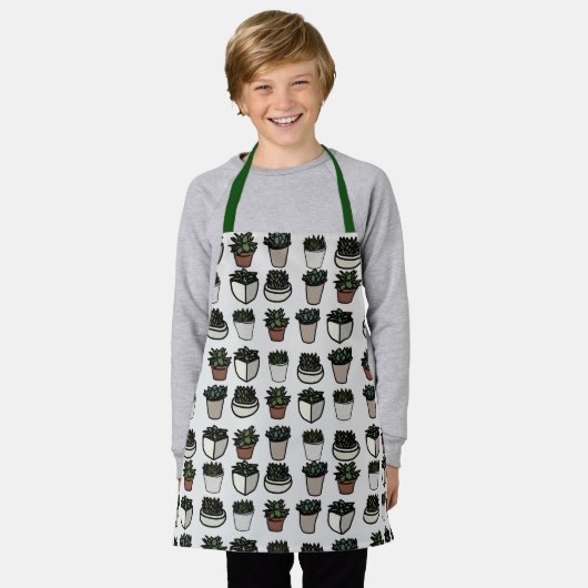 Kinderen voor het tuinieren van cactus schort (Gedragen)