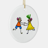 Kinderen voor hoorhulp keramisch ornament (Rechts)