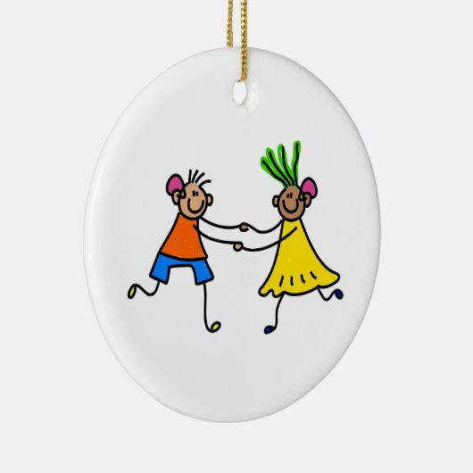 Kinderen voor hoorhulp keramisch ornament (Rechts)