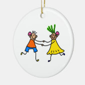 Kinderen voor hoorhulp keramisch ornament (Links)