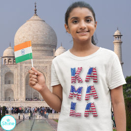 Kinderen voor Kamala Harris USA Vlag Ballon Alfabe T-shirt