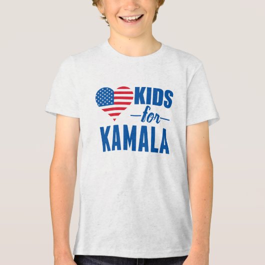 Kinderen voor Kamala Schattige-democratische kinde Tri-Blend Shirt (Voorkant)