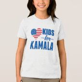 Kinderen voor Kamala Schattige-democratische kinde Tri-Blend Shirt (Voorkant)