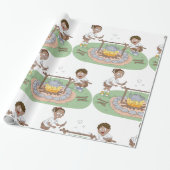 Kinderen voor kampvuur cadeaupapier (Uitgerold)