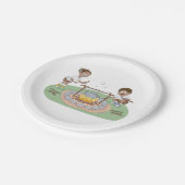 Kinderen voor kampvuur papieren bordje (Gekanteld)