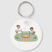 Kinderen voor kampvuur sleutelhanger (Voorkant)
