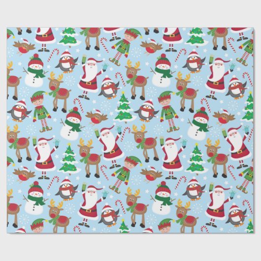 Kinderen voor kerstcadeautjes cadeaupapier (Vlak)