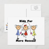 Kinderen voor meer reces briefkaart (Voorkant / Achterkant)