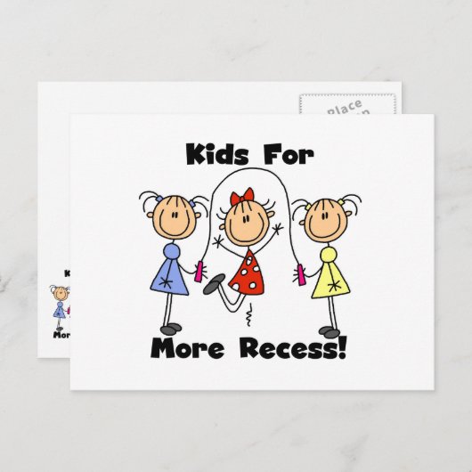 Kinderen voor meer reces briefkaart (Voorkant / Achterkant)
