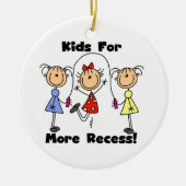 Kinderen voor meer reces keramisch ornament (Voorkant)