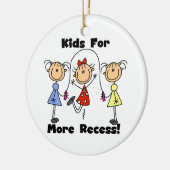 Kinderen voor meer reces keramisch ornament (Links)