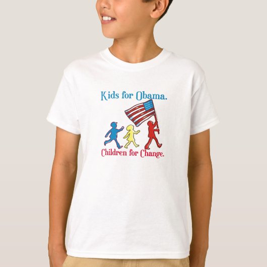 Kinderen voor Obama T-shirt (Voorkant)