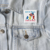 Kinderen voor Obama Vierkante Button 5,1 Cm (In situ)