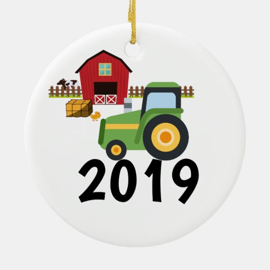 Kinderen voor persoonlijk Boerderij Keramisch Ornament (Achterkant)