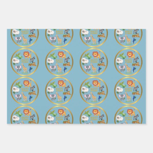 Kinderen voor Purim Wrapping Paper Flat Sheet Set  (Voorkant)
