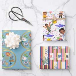 Kinderen voor Purim Wrapping Paper Flat Sheet Set