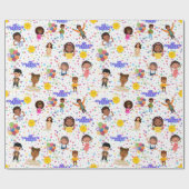 Kinderen voor Purim Wrapping papier 30"+ (Vlak)