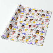 Kinderen voor Purim Wrapping papier 30"+ (Uitgerold)