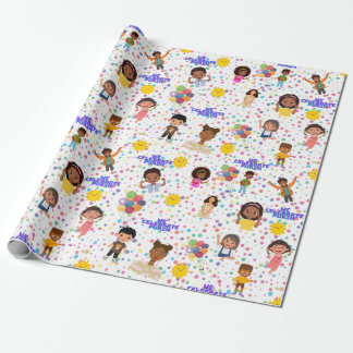 Kinderen voor Purim Wrapping papier 30"+