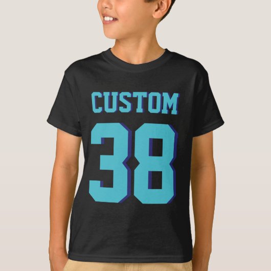 Kinderen voor zwart en Turquoise | Sport Jersey De T-shirt (Voorkant)