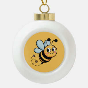 Kinderen-vriendelijk bij mascot met gestippelde st keramische bal ornament