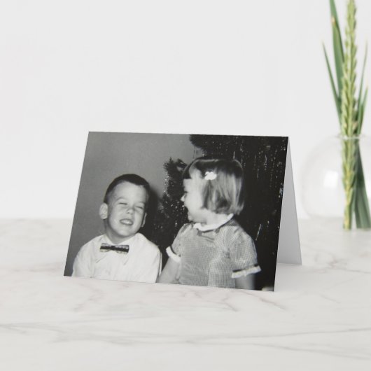  kinderen, vrolijk kerstfeest feestdagen kaart (Voorkant)