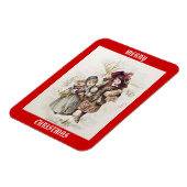  Kinderen Vrolijk Kerstmagneet Magneet (Linkerzijde)